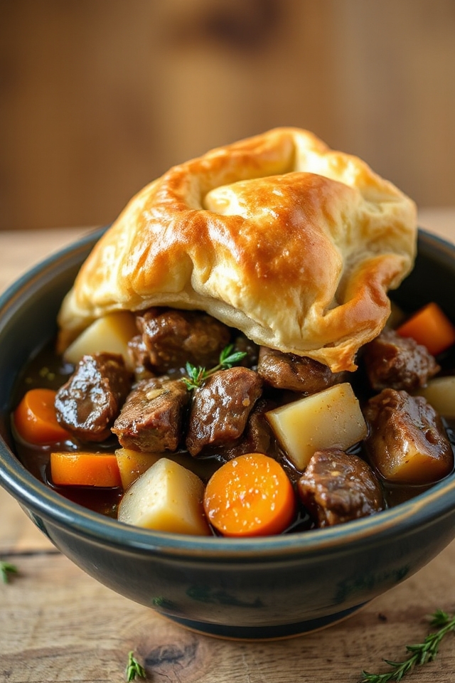 cozy crockpot steak pie