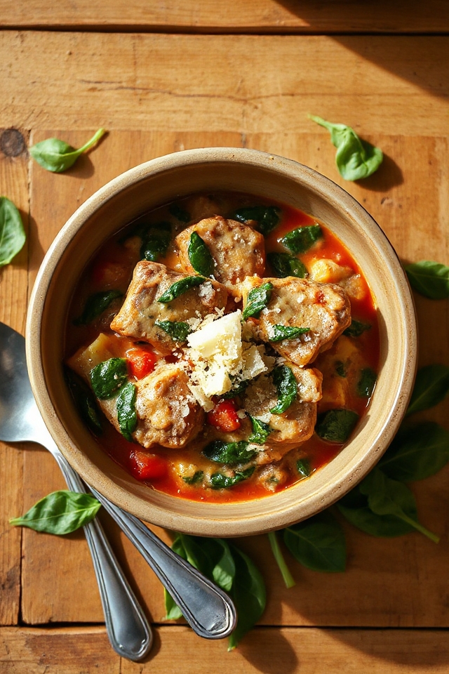creamy spinach lamb stew