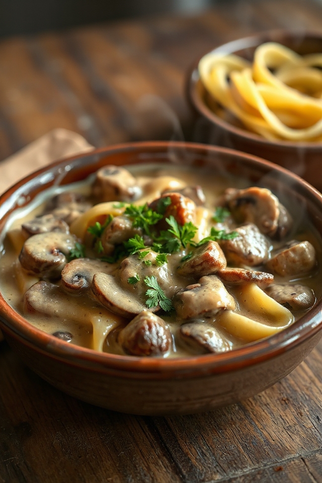 crockpot beef stroganoff recipe