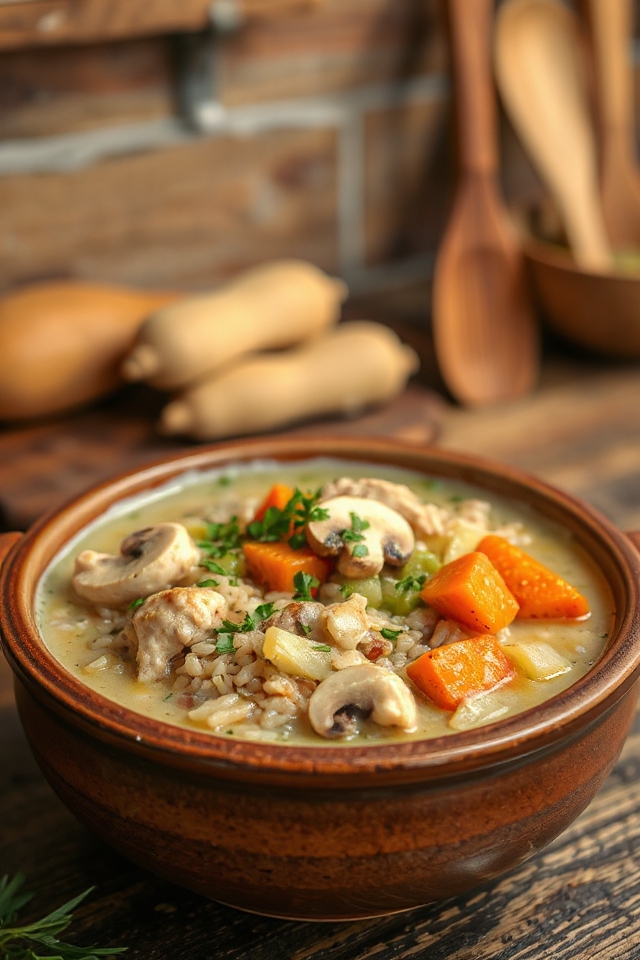 crockpot chicken wild rice soup