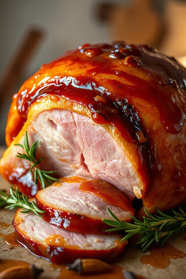 crockpot rum glazed ham recipe