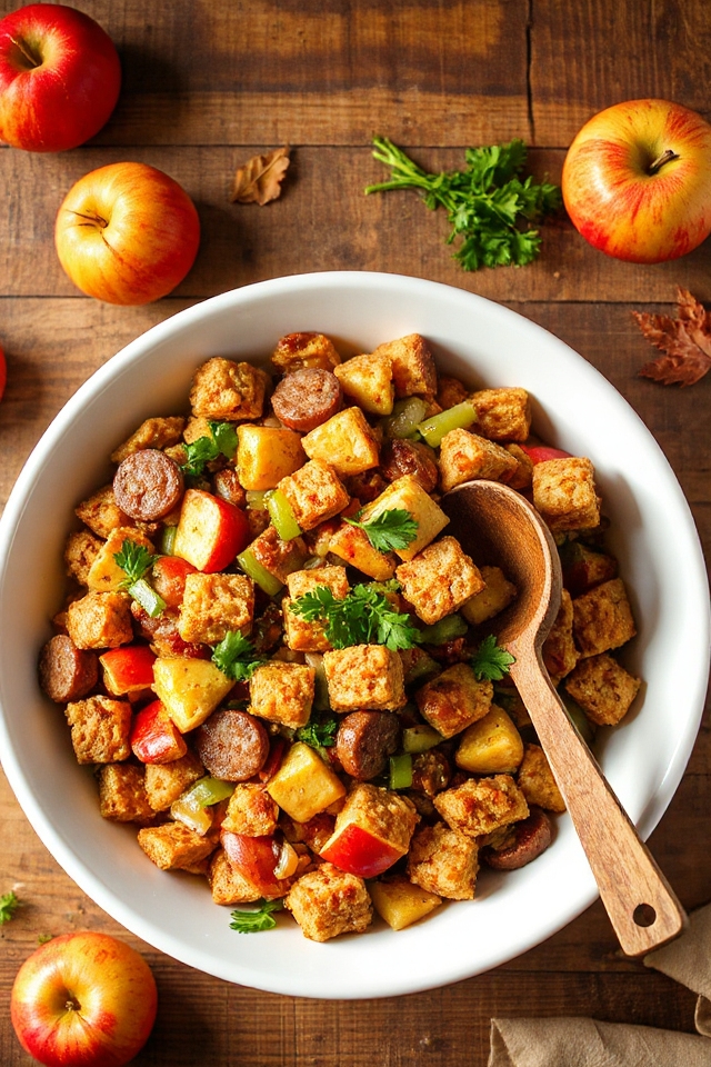 crockpot sausage apple stuffing