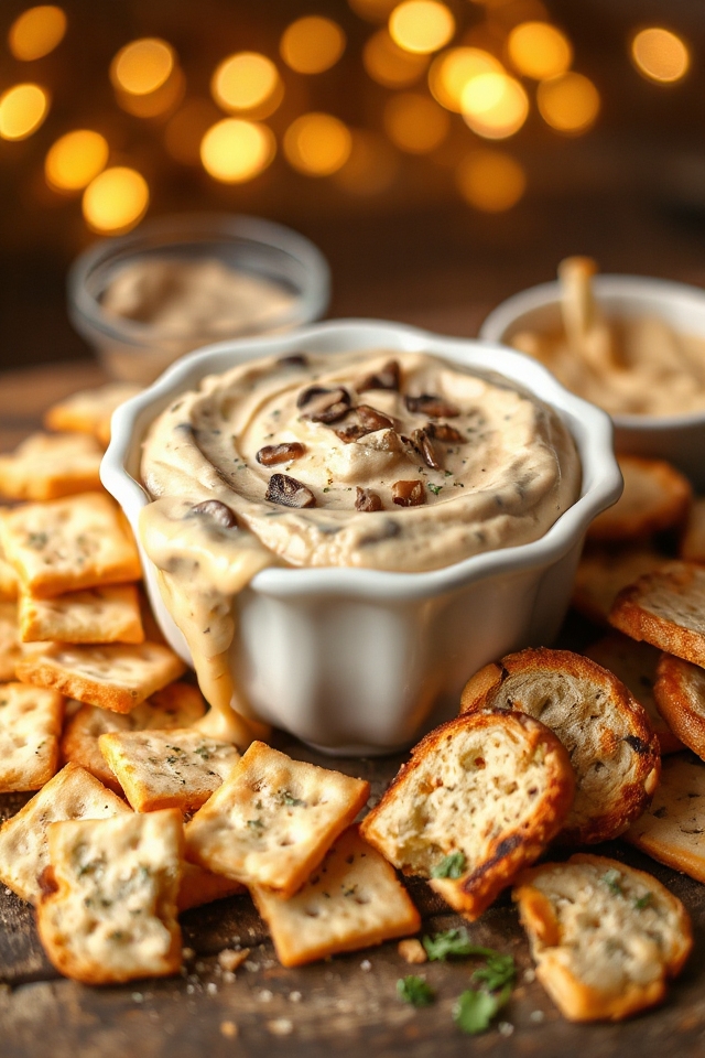 crockpot wild mushroom dip