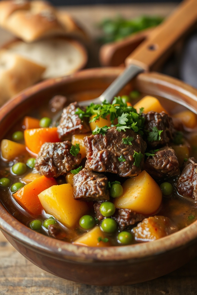 delicious slow cooked beef stew